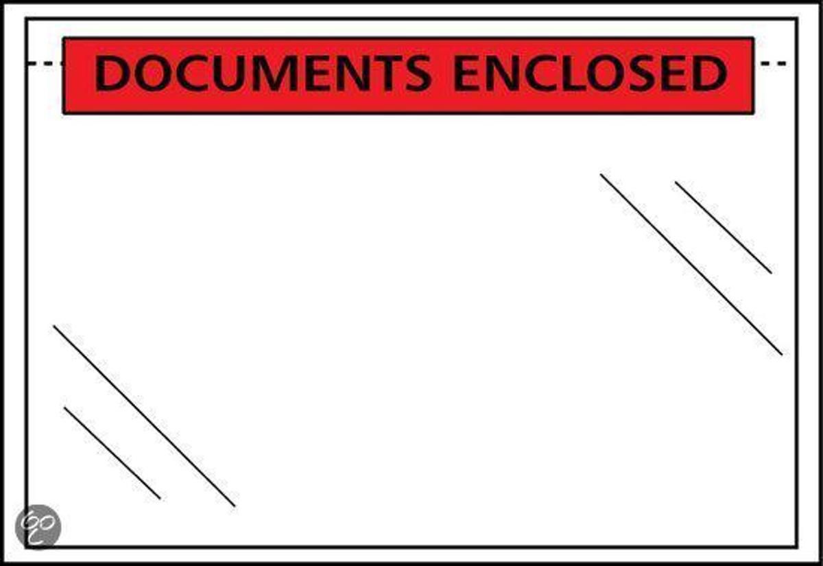 - paklijstenvelop 220x110mm DL 50 micron documents enclosed