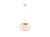 Stilnovo Suspension LED La Mariée, dorée/blanche, Ø 28 cm