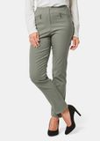 Goldner LOUISA Pantalon met steek Elegante stretchbroek met tailleband Kaki 40