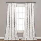 Lush Decor Witte Ravello Pintuck Gordijnpaneel, 84" x 52", 84" L