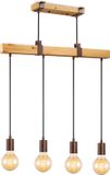 Home Sweet Home hanglamp Denton 4L - hout / roest