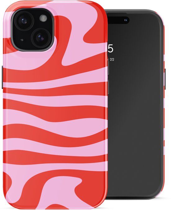 Selencia Hoesje - Geschikt voor Apple iPhone 15 - Backcover geschikt voor MagSafe - Dream Swirl Pink