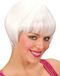 Widmann - Perruque courte blanche femme avec frange asymétrique - Cheveux synthétiques