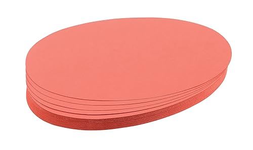 FRANKEN moderne kaarten ovaal / UMZ 1119 04 11x19cm geel 130 g / m² Inh.500 500 Stuk rood
