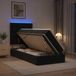 Maison Exclusive - Lit LED avec rangement et matelas, noir, 100 x 200 cm, velours