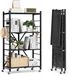 VEVOR 4-Laags Opvouwbare Plank, Zware Uitvoering, Opvouwbaar, 33x66x117CM, Zwart