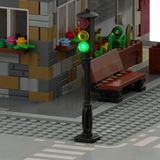 Feux de circulation set de 2 - Simulation clignotante - Mini-format - Accessoire pour briques de construction