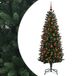 vidaXL Sapin de Noël artificiel avec boules 150 cm 150 LED Blanc chaud PE et PVC