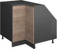 Vicco Rion Kast voor schuine wand Hoekkast – 75.6 x 81.6 cm met 1 deur, kastromp 60 cm diepte Sonoma