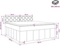 vidaXL Boxspringbed met matras met hoofdeinde Taupe 180 x 200 cm Stof
