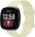 Strap-it Bracelet de montre - bracelet en silicone adapté pour Fitbit Versa 3 / Fitbit Versa 4 / Fitbit Sense / Fitbit Sense 2 - jaune clair - Taille S