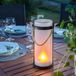 esotec Lanterne solaire Jasmin avec effet de flamme VERRE MÉTAL IP44 résistant aux intempéries 102099