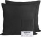 Komfortec Set van 2 Premium Jersey Kussenslopen 80x80 cm - Superzachte Kussenhoes – 100% Katoen – 150 g/m² - Zwart
