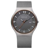 Bering 14440-073-A Heren Polshorloge Solar Saffierglas Staal Grijs