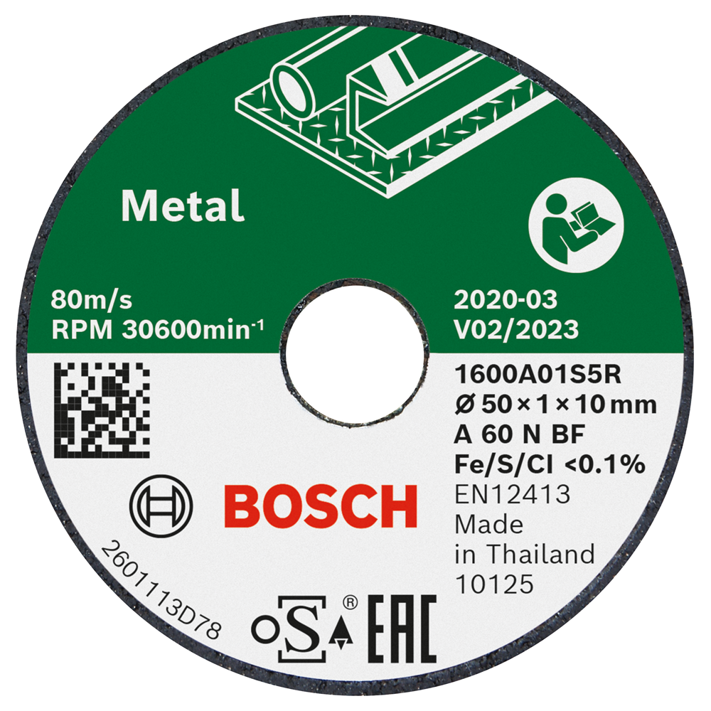Bosch 3 Stuks Doorslijpschijf (voor metaal, Ø 50 mm, accessoire Bosch Easy Cut&Grind)