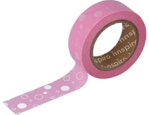 INNSPIRO Masking Tape Washi-Tape - roze - 15 mm x 10 m - Serie Tutti Frutti