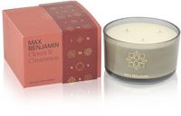Max Benjamin Bougie parfumée à 3 mèches - Cloves & Cinnamon - 70 heures de combustion