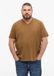 s.Oliver - Hommes - T-shirt en coton avec imprimé logo et col en V - Marron - 5XL
