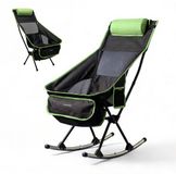 InnovaGoods Opvouwbare schommelstoel camping 2-in-1 met ademende mesh rugleuning, zak, kussen, hoes