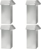 vidaXL Slakkenhekje - 4 stuks - 13,5 x 13,5 x 25 cm - Gegalvaniseerd staal