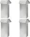 vidaXL Slakkenhekje - 4 stuks - 13,5 x 13,5 x 25 cm - Gegalvaniseerd staal