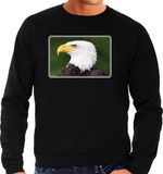 Bellatio Decorations Shoppartners Bv Dieren sweater met arenden foto - zwart - voor heren - roofvogel / zeearend vogel cadeau trui - kleding / sweat shirt XL