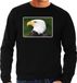 Bellatio Decorations Shoppartners Bv Dieren sweater met arenden foto - zwart - voor heren - roofvogel / zeearend vogel cadeau trui - kleding / sweat shirt XL