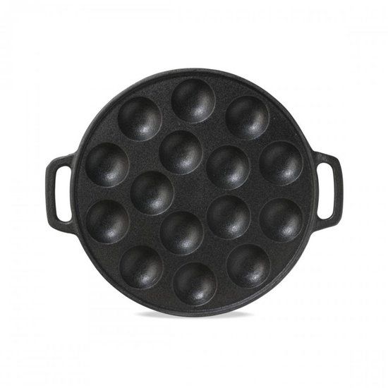 Merkloos Poffertjespan - Gietijzer - Ø25 cm