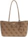 GUESS Janie Logo Girlfriend Carryall schoudertas shopper Latte Logo bruine