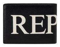 REPLAY Leren kaarthoes Card Case Black zwart