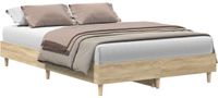 vidaXL Bedframe zonder matras 140x190cm spaanplaat Sonoma eikenkleurig