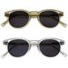 Opulize Rox 2 Stuks Super Stijlvol Transparant Goud Doorzichtig Vrouwen Mannen Zon Lezers Leesbril UV400 Ronde SS89-9C +1,50