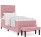 vidaXL Boxspringbed met kussen Roze 190 x 90 cm Fluweel
