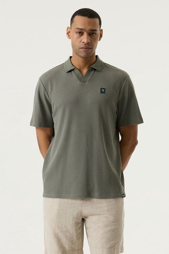 GARCIA Heren Effen Polo Groen Korte mouw