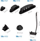 LogiLink Kabelorganisatieset 128-delig in box