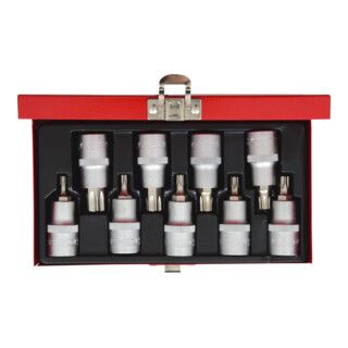 KS Tools 1/2" Bit Dopset TX - 9 stuks - T20-T60