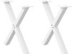 Pieds de table basse 2 pièces en forme de X 50x(42-43) cm acier blanc