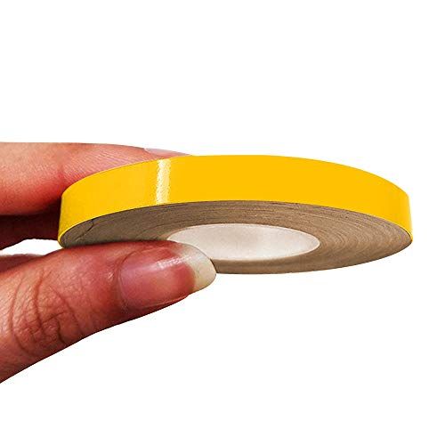 4R Quattroerre.it 10483 Trim Strepen zelfklevende strips voor auto's, geel, 7 mm x 10 mt