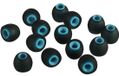 Merkloos Wan GmbH 14 Stuks Siliconen Oordopjes Vervangend Set voor In-Ear Hoofdtelefoons Zwart/Blauw