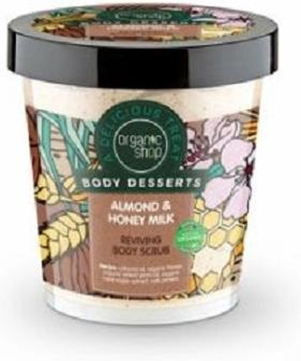 Organic Shop Organic Shop_body Desserts Almond & Honey Milk Reviving Body Scrub Od?ywczy Peeling Do Cia?a O Zapachu Migda?i?1/2w I Miodowego Mleka 450ml