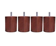Margot – Chamäleon cilinderset met 4 poten voor lattenbodem 7 x 7 x 9,3 cm, hout, mahonie
