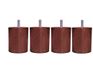 Margot – Chamäleon cilinderset met 4 poten voor lattenbodem 7 x 7 x 9,3 cm, hout, mahonie