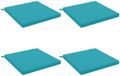 vidaXL - 4-Piece - Zitkussens - SOEST - 4 - st - 100% - Polyester - Turquoise