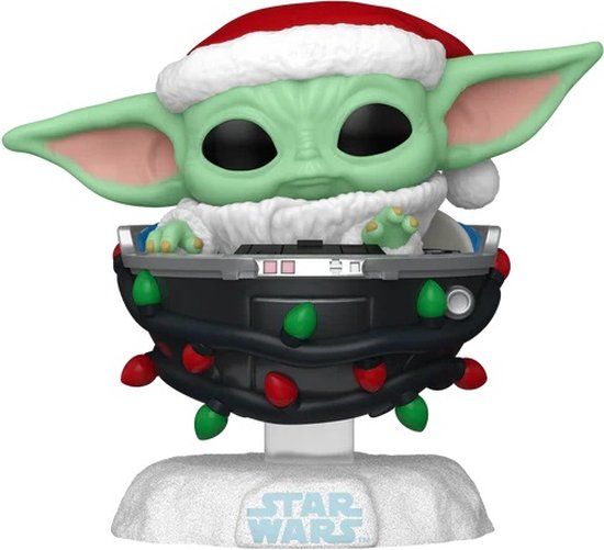 Funko Star Wars The Mandalorian Grogu Pram (Holiday) Vinyl Figuur 746
