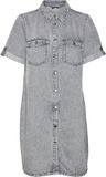 Vero Moda VMJENNIE Denim Jurk - Medium Grey - Dames - Maat S