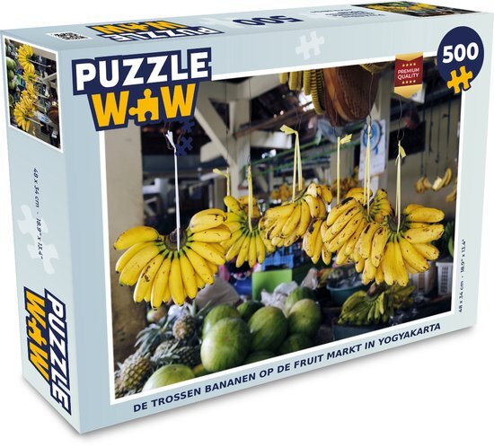 MuchoWow Puzzel Banaan - Markt - Java - Legpuzzel - Puzzel 500 stukjes