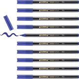 edding 1340 brush pen - blauw - 10 stiften - flexibele penseelpunt - viltstift voor schilderen, schrijven en tekenen - dagboeken, handlettering, mandala, kalligrafie