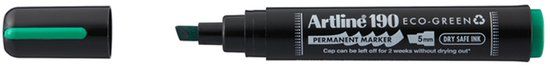Artline Permanent marker 190 Dry Safe Eco schuin 2-5mm groen