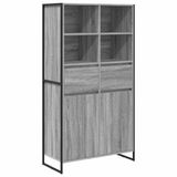 vidaXL Dressoir Grijs Sonoma 81 x 36 x 150.5 cm Bewerkt hout