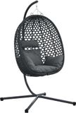 vidaXL Hangende ei-stoel poly rattan 104 x 100 x 191 cm Zwart